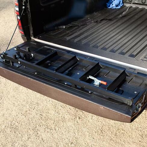 Upgrade Universal Black Roof Ladder Foldable Tailgate Step Fit for Ford F-150 F150 Raptor 2015-2023 2024 Pickup Trucks Heavy Duty Crawl Ladder with Anti-Slip Steps Adjustable for Most Truck Models in Saudi Arabia