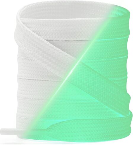 YJRVFINE Flat Luminous Shoe Laces: 2 Pairs Glow in the Dark Shoelaces for Sneakers in Saudi Arabia