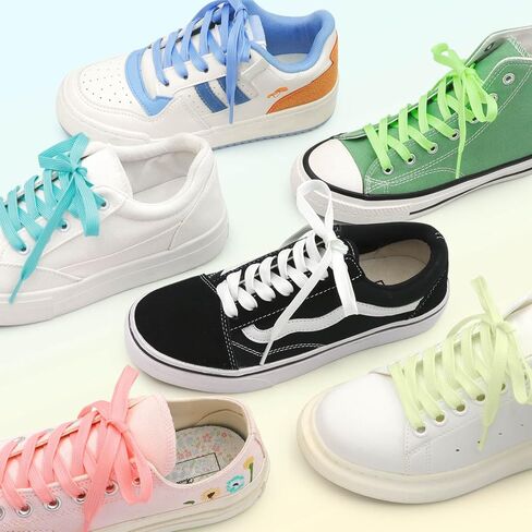 YJRVFINE Flat Luminous Shoe Laces: 2 Pairs Glow in the Dark Shoelaces for Sneakers in Saudi Arabia