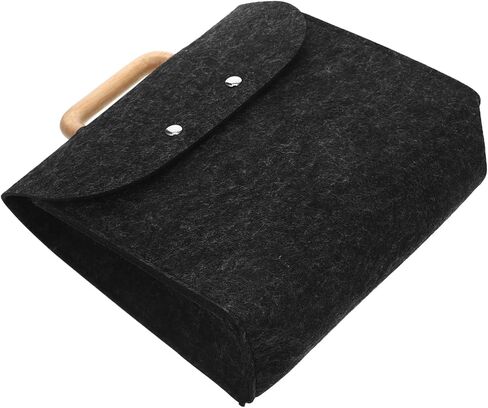 Lurrose Classic Felt Tote Busins ​​Synglish Bag Bag With Wood Confer in Kuwait