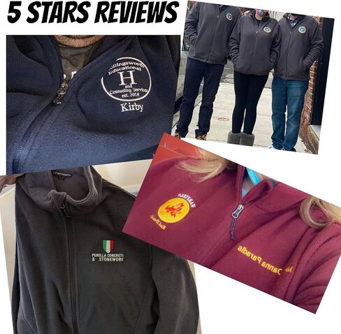 INK STITCH Men Custom Deisgn Your Own Stitching Embroidery Fleece Basic Jackets in Saudi Arabia