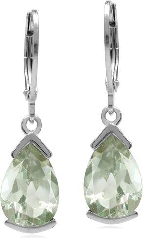 Silvershake White Gold Plated 925 Sterling Silver Drop Dangle Leverback Earrings in Saudi Arabia