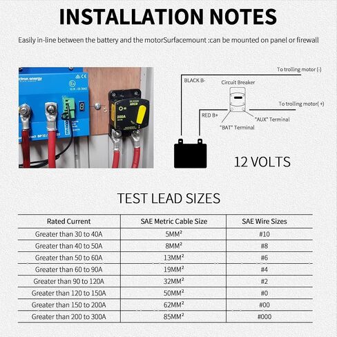 Hisport 40 أمبير قاطع دائرة مع إعادة تعيين يدوي DC 12-48V ماء الصمامات المقاومة للماء متوافق مع القوارب ، RV ، البحرية ، الشاحنات ، أنظمة الطاقة الشمسية والصوت - حماية عالية من أمبيراج وتركيب سهلة in Saudi Arabia