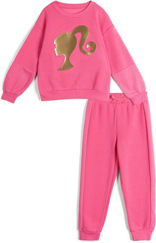 Barbie Girls Fleece Pullover Sweatshirt و Gogger Pants Wound Toddler لأحجام الأطفال الكبيرة (2T - 10-12) in Saudi Arabia