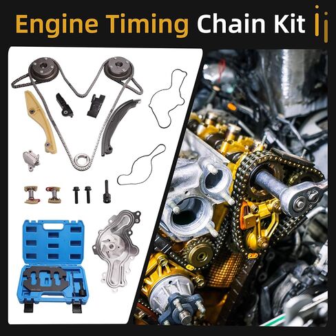 Timing Chain Kit & Water Pump with VVT Gears + 303-1248 Camshaft Holding Tool & Timing Alignment Holder Tool Kit Fit for Ford Explorer for Flex for Taurus,Fit for Lincoln MKT 3.5L V6 2012-2019 in Saudi Arabia