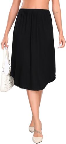 نصف نساء ينزلق طويل السفان تحت الخصر الناعم نصف انزلاق لنقل اللباس Nightdress S-3XL in Kuwait