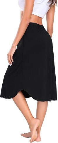 نصف نساء ينزلق طويل السفان تحت الخصر الناعم نصف انزلاق لنقل اللباس Nightdress S-3XL in Kuwait