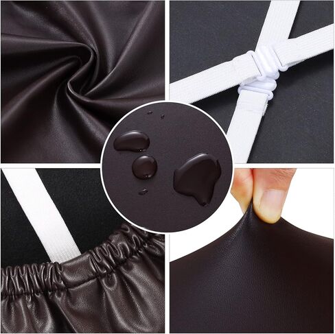 Waterproof Seat Cushion Covers 4 PCS, Stretch Dining Room Chair Covers Washable Kitchen Chair Slipcover Protector Removable (Green) in Kuwait