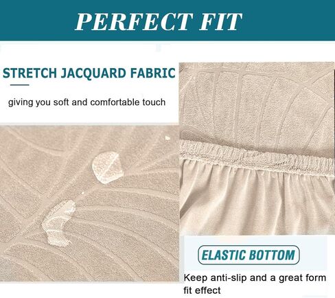 HFCNMY MID Century كرسي الطعام الحديثة أغلفة غلاف كرسي قذيفة كرسي صدفة يربع جاكار أغطية كرسي الطعام الحديثة مع فرق مرنة 4 حزمة بيج بيج in Kuwait