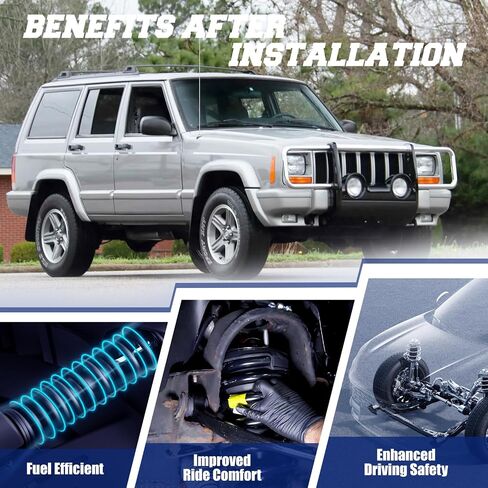 Front 2 PCS Set Shock Absorber Compatible with Jeep Grand Cherokee Grand Wagoneer Comanche Cherokee Wagoneer Front Left & Right # G63424, 341518, 344088, 173523, 81548 in Saudi Arabia