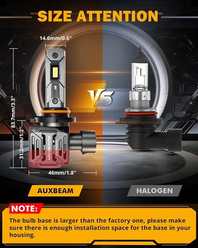 Auxbeam 2025 9005 Light Light ، تم ترقيته 110W 700 ٪ Super Brightness ، 6500K White 9005 HB3 Light Light للسيارة على الطرق الوعرة in Saudi Arabia