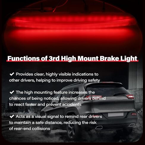 ضوء فرامل ثالث ثالث متوافق مع Renegade 2015-2021 LED المركز الخلفي Stop Lamp 3rd High Hited Brake Light Replacement # 68247167aa in Saudi Arabia