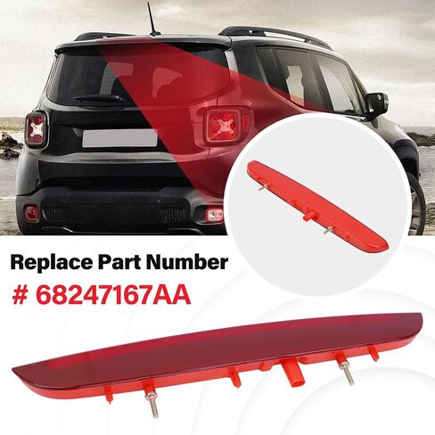ضوء فرامل ثالث ثالث متوافق مع Renegade 2015-2021 LED المركز الخلفي Stop Lamp 3rd High Hited Brake Light Replacement # 68247167aa in Saudi Arabia