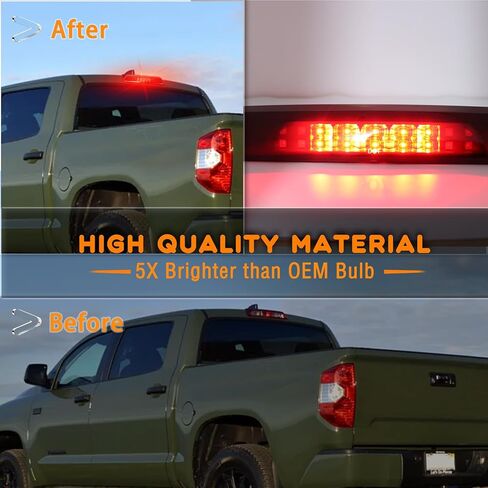LED LENS LED الثالث بديل للفرامل الثالثة لضوء الفرامل ل TOYOTA TUNDRA 2007-2020 شاحنات بيك آب ، مركز شحن الخفيفة عالية الجبل. in Saudi Arabia