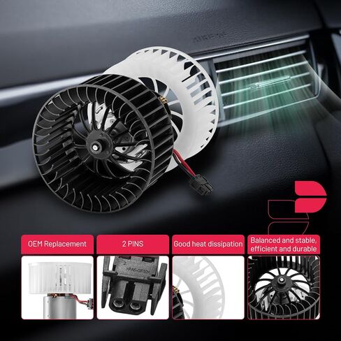 BDFHYK AC Heater Blower Motor Fan 700165 Compatible with BMW 318ti 320i 323Ci 323i 323ti 325Ci 325i 325xi 328Ci 328i 330Ci 330i 330xi X3,HVAC Blower Motor Assembly Replacement for 64113453729 75808 in Saudi Arabia