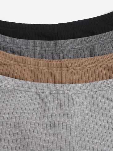 WDIRARA Women's Plus Size 4 Pcs Shorts Ribbed Knit Elastic High Waist Workout Yoga Track Shorts in Saudi Arabia