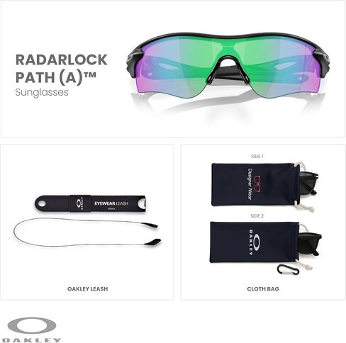 Oakley Radar Lock Path Asian Fit OO9206 Low Bridge Rectangle Sunglasses for Men+BUNDLE Leash+Designer iWear Kit in Kuwait