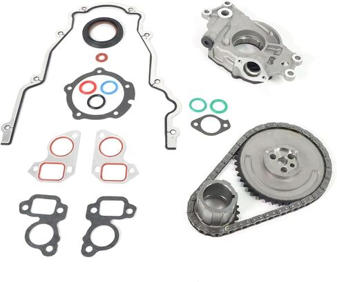 مجموعة سلسلة التوقيت W/M295 مضخة النفط ونوبات الحشية لـ G8/H2/CTS/ESCALADE ESV/ESCALADE EXT/AVALANCHE 1500/SILVERADA 1500 2500 3500/EXPRESS 1500 2500 3500 LS1/LS2/LS3 محركات 4.8L/5.3L/6.0L in Kuwait