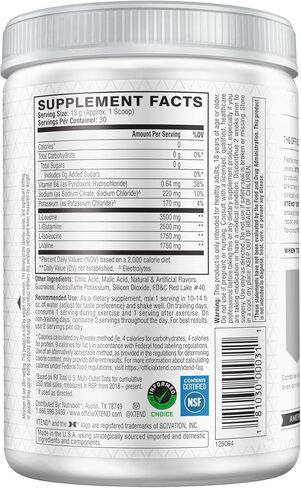 Scivation Xtend BCAA Powder, Branched Chain Amino Acids, BCAAs, Strawberry Kiwi, 30 Servings in Saudi Arabia