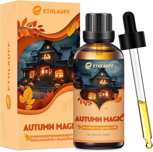 Cinnamon Apple Essential Oil, 100ml Fall Essential Oil for Diffusers for Home, Autumn Scented Oils for Candle & Soap Making, Bath Bombs, Massage - 3.38FL.OZ in Kuwait