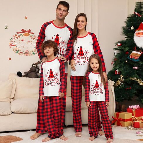 Family Christmas Pajamas Matching Sets Christmas Pjs for Womens Mens Couples Holiday Home Xmas Family Sleepwear Set in Saudi Arabia