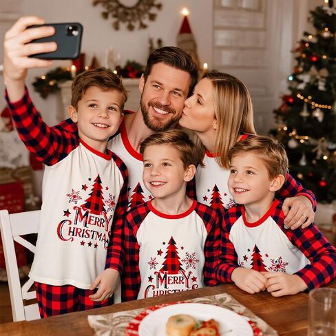 Family Christmas Pajamas Matching Sets Christmas Pjs for Womens Mens Couples Holiday Home Xmas Family Sleepwear Set in Saudi Arabia