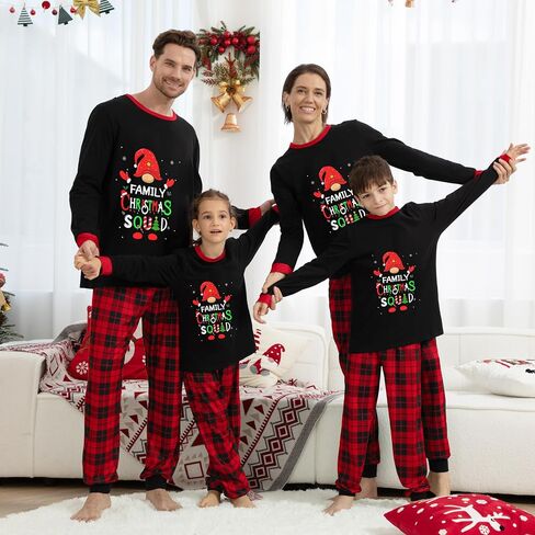 Family Christmas Pajamas Matching Sets Christmas Pjs for Womens Mens Couples Holiday Home Xmas Family Sleepwear Set in Saudi Arabia