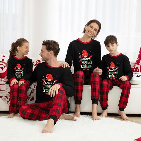 Family Christmas Pajamas Matching Sets Christmas Pjs for Womens Mens Couples Holiday Home Xmas Family Sleepwear Set in Saudi Arabia