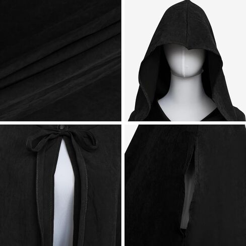 Renaissance Cloak with Hood- Medieval Women Hooded Cape with Arm Holes for Halloween Cosplay in Saudi Arabia