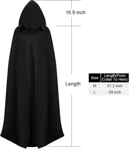 Renaissance Cloak with Hood- Medieval Women Hooded Cape with Arm Holes for Halloween Cosplay in Saudi Arabia