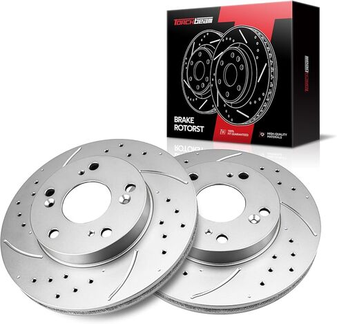 Rear 14.17in Brake Rotors Compatible with Silverado 2500 HD/Sierra 2500 HD/Silverado 3500 HD/Sierra 3500 HD 2011-2024, Suburban 3500 HD 2016-2019, Drilled Slotted Brake Rotors Kit OEM# 55192 in Kuwait