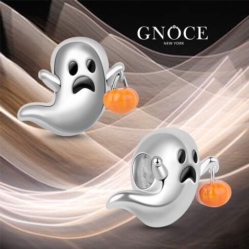 GNOCE Devil with Pumpkin Lamp Charm Bead Sterling Silver Trick or Treat Halloween Charm Bead fit Bracelet/Necklace Jewelry Charm Gift for Women in Saudi Arabia