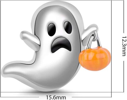 GNOCE Devil with Pumpkin Lamp Charm Bead Sterling Silver Trick or Treat Halloween Charm Bead fit Bracelet/Necklace Jewelry Charm Gift for Women in Saudi Arabia