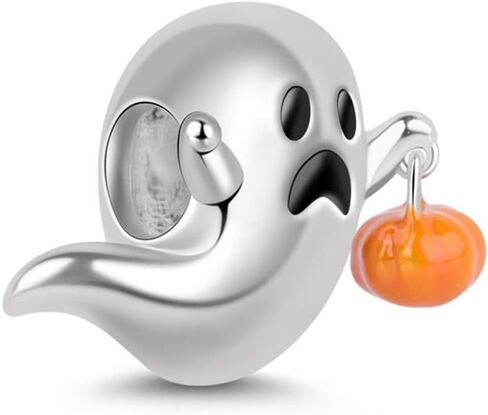 GNOCE Devil with Pumpkin Lamp Charm Bead Sterling Silver Trick or Treat Halloween Charm Bead fit Bracelet/Necklace Jewelry Charm Gift for Women in Saudi Arabia