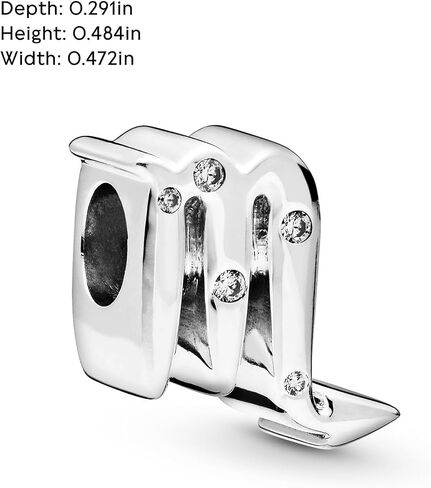 Pandora Scorpio Zodiac Charm - هدية لها - متوافقة مع لحظات Pandora - مع صندوق الهدايا - الفضة الاسترليني مع الزركونيا المكعبة in Saudi Arabia