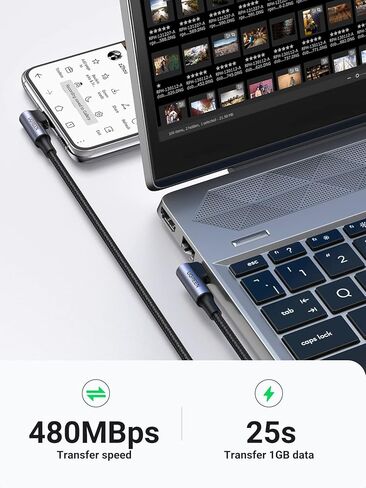 UGREEN USB C to Lightning Cable- 6FT MFi Certified PD Fast Charging Lightning Cord Compatible with iPhone 14/14 Pro/14 Pro Max, iPhone 13/12/11/X/XR/XS/8 Series, MacBook, iPad, AirPods Pro in Kuwait