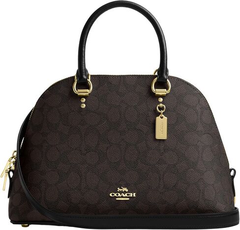 Coach Katy Satchel in Signature Canvas, IM/Walnut/Black in Saudi Arabia