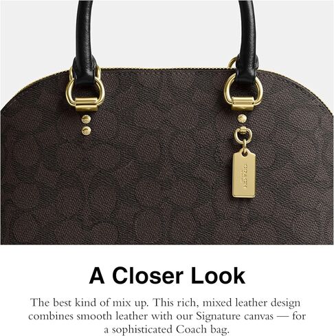 Coach Katy Satchel in Signature Canvas, IM/Walnut/Black in Saudi Arabia