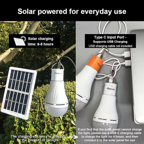 Dusk to Dawn Solar Light Bulbs, 4 Light Modes, 2 Pack Portable Solar Light Bulbs for Indoor Chicken Coop Shed Emergency in Kuwait