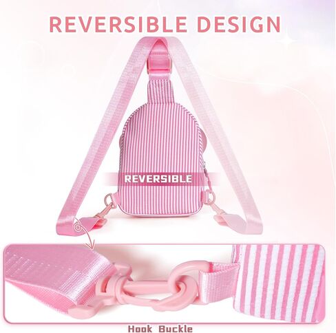 YOOLIFE Sling Bag for Girl Kids - Birthday Gifts for 2 3 4 5 6 7 8 Year Old Girls, Birthday Gifts for Girl Daughter Sister, Initial Belt Bags for Girls Sling Bag Purse(Pink A) in Saudi Arabia