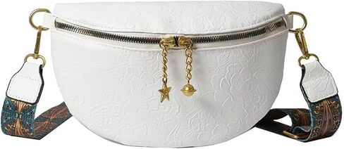 PU Leather Fanny Pack Crossbody Sling Bag for Women - Trendy Belt Bag with Adjustable Strap, Lightweight for Travel Daily Use (Brown) in Saudi Arabia