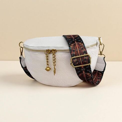 PU Leather Fanny Pack Crossbody Sling Bag for Women - Trendy Belt Bag with Adjustable Strap, Lightweight for Travel Daily Use (Brown) in Saudi Arabia