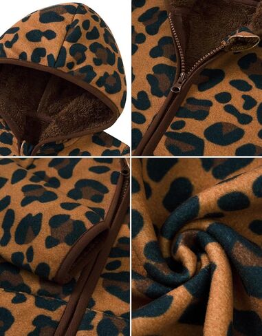 Toddler Fleece Jacket Baby Girls Boys Hooded Zip-up Coat Warm Outerwear with Pocket 1-5 Years in Kuwait