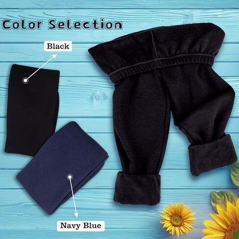 FEQO Girls Fleece Lined Leggings Thick Thermal Tights Full Length Pants Kids Winter Warm Leggings in Saudi Arabia