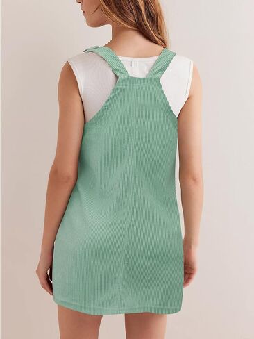 Women's Corduroy Overall Dress Adjustable Strap Jumper Mini Dresses with Pockets Summer Fashion Overalls 2025 in Saudi Arabia