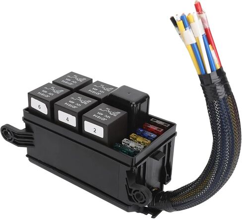 12V Fuse and Relay Box Kit 6Pcs 4 Pin Relays 11Pcs Fuses for Automotive Engine in Saudi Arabia