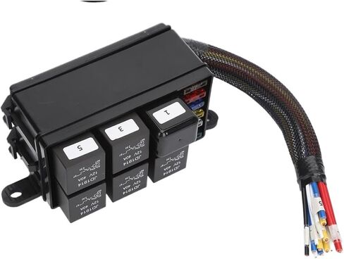 12V Fuse and Relay Box Kit 6Pcs 4 Pin Relays 11Pcs Fuses for Automotive Engine in Saudi Arabia