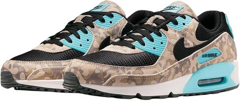 Air Max 90 Premium Camo Mens Running Shoes (Sanddrift/Black/Aurora Green/Khaki/Mink) (IF1721-100 ، Beige/Black/Blue/Green) in Saudi Arabia