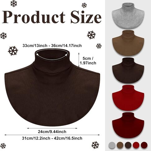 SATINIOR Fake Turtleneck Dickey Collars Women Half Top Mock Collar Neck Wear in Sweater Hoodie High Neck Mock Collar in Saudi Arabia