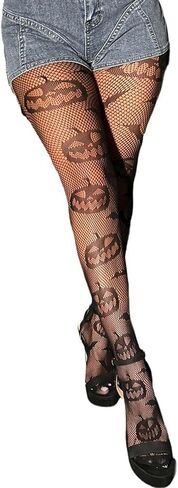 Olbye Black Fishnet Stockings Skull Spider Thigh High Waist Stocking Snake Lace Leggings Halloween Goth Tights for Women in Saudi Arabia